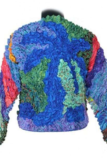 Colorful textured abstract design jacket