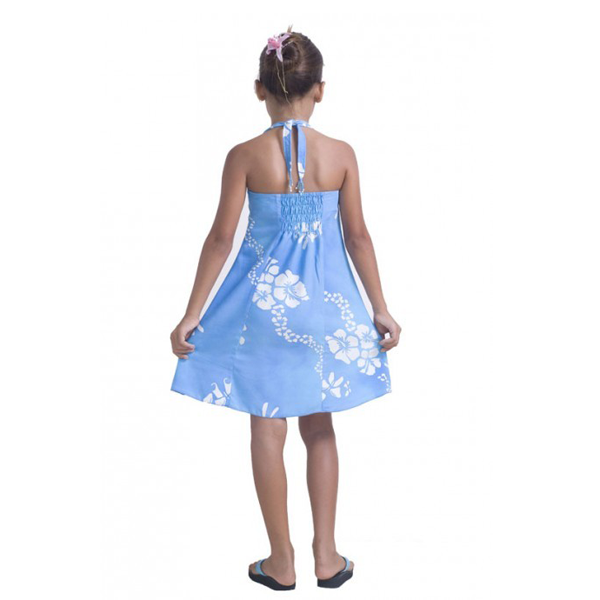 hawaiian halter dress Cora Spearman Hawaii WOMENS Mod Aloha Navy Handkerchief Dress M main image 1