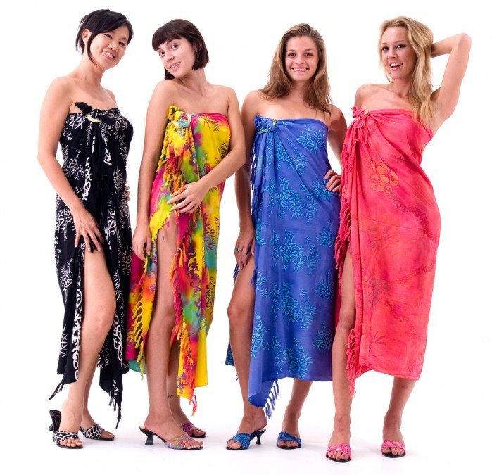 Hawaiian batik sarongs and wraps