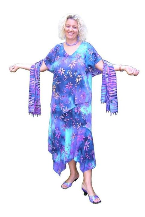 Tropical Tantrum Plus Size twopiece skirt set.